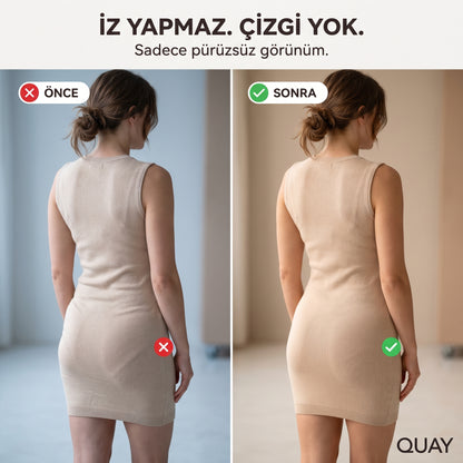 QUAY İz Yapmaz Korse Şort — Lazer Kesim, İnceltici Etkili Toparlayıcı