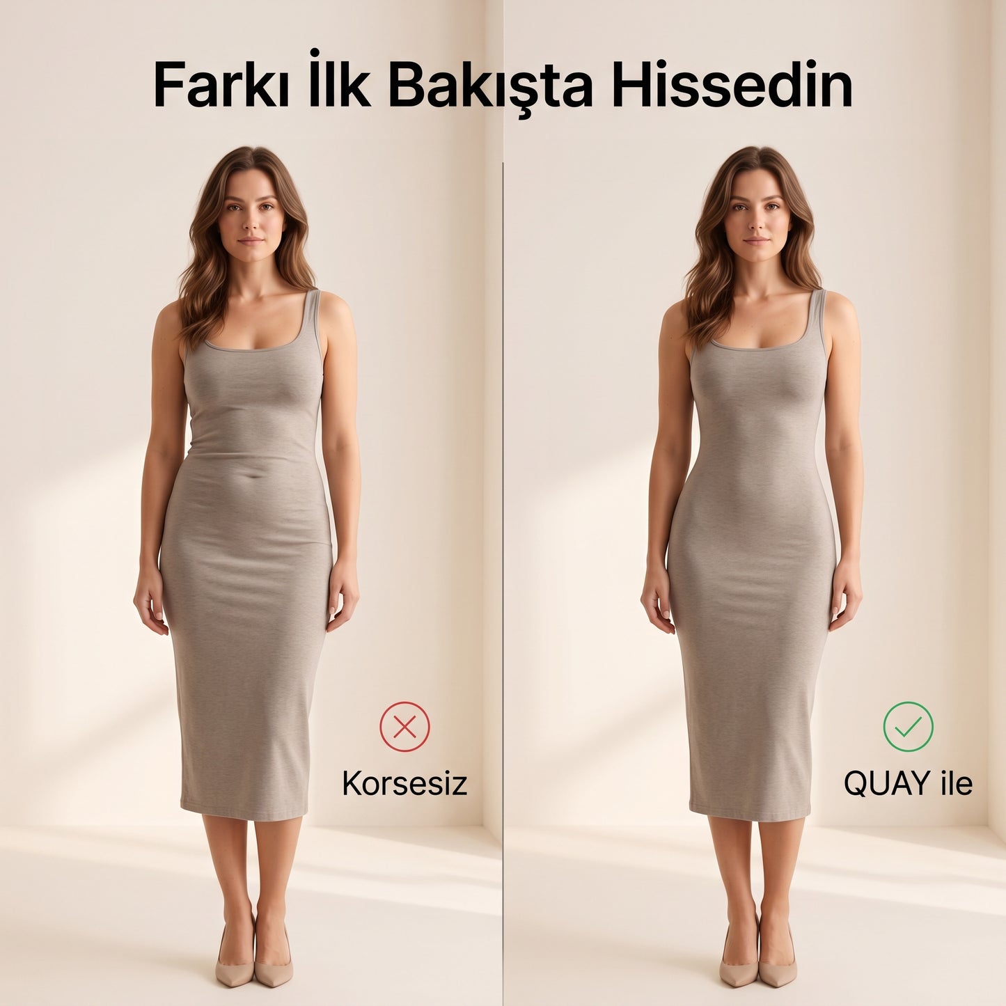 QUAY İz Yapmaz Korse Şort — Lazer Kesim, İnceltici Etkili Toparlayıcı